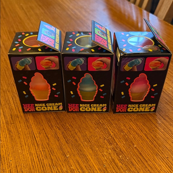 Nee Doh Nice Cream Cone Set of 3 - Picture 3 of 5
